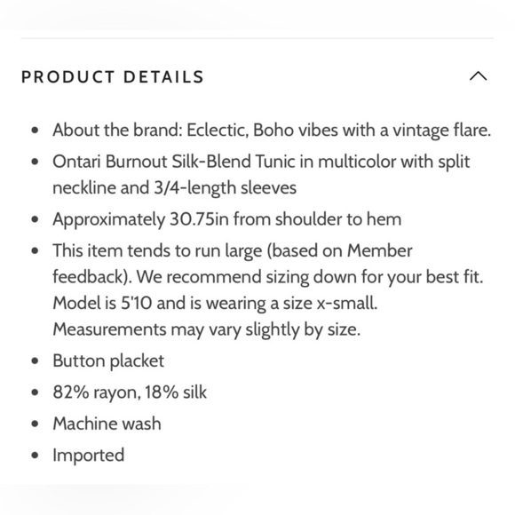 Johnny Was silk blend tunic blouse NEW - Picture 10 of 10